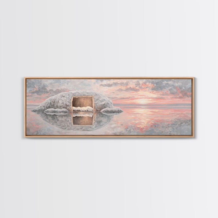 Manger Light | Framed Canvas Print | Panoramic Print | Christian Art Canvas | Christmas Art | Christian Wall Art | Christian Christmas Art