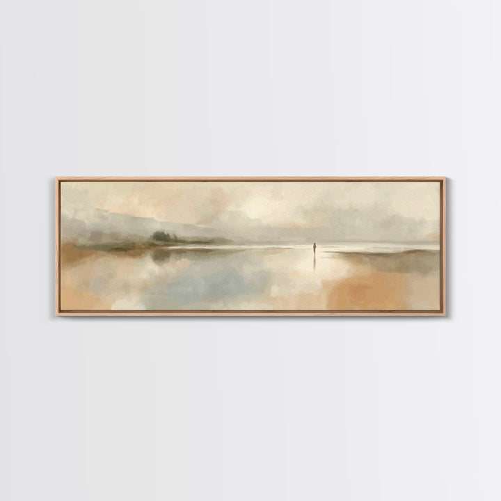 Solitude Of Faith, Framed Canvas Print, Christian Art, Panoramic Painting, Christian Wall Art, Christian Decor For Home