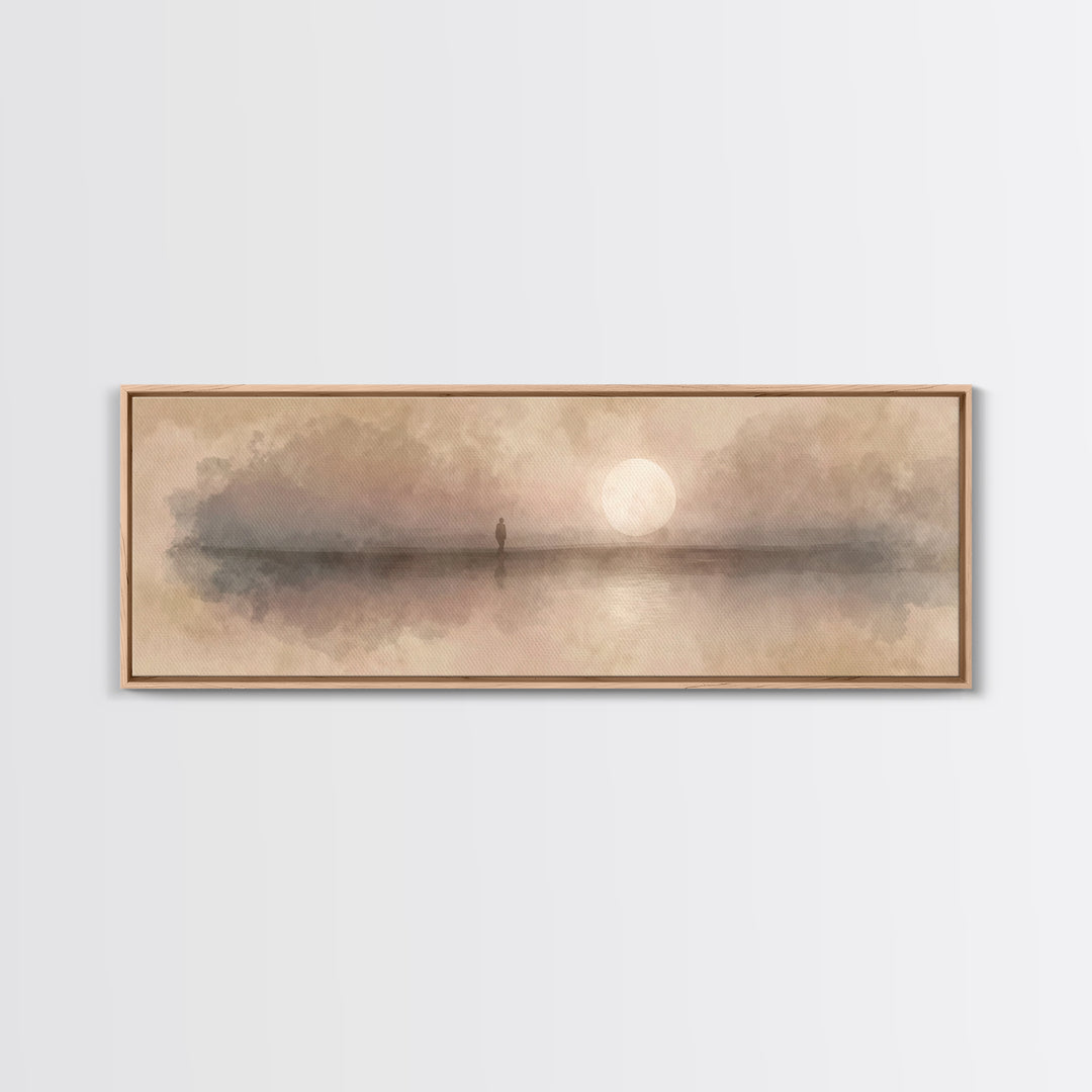 Journey At Dawn | Framed Canvas Print | Christian Wall Art | Panoramic Art | Christian Art Canvas | Christian Christmas Art