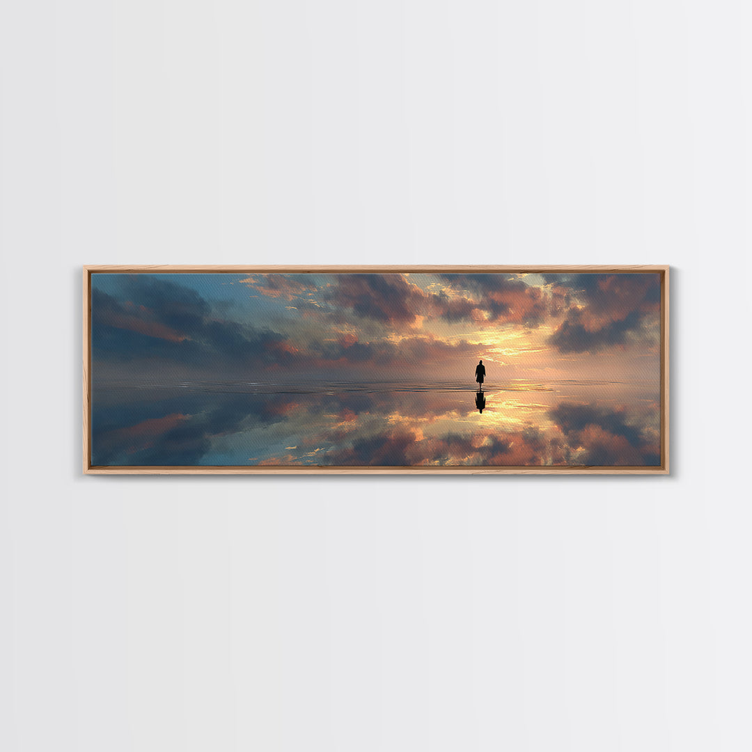 Heaven’s Horizon – Framed Canvas Print – Christian Wall Art – Panoramic Wall Art – Christian Art Canvas – Jesus Painting