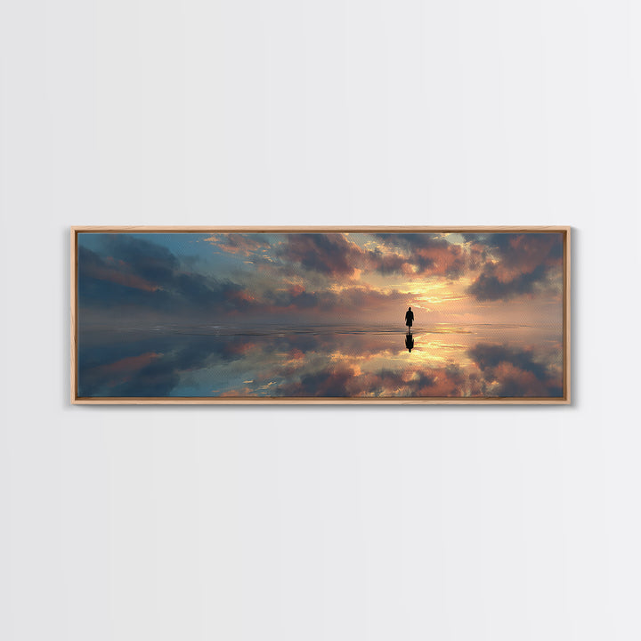 Heaven’s Horizon – Framed Canvas Print – Christian Wall Art – Panoramic Wall Art – Christian Art Canvas – Jesus Painting