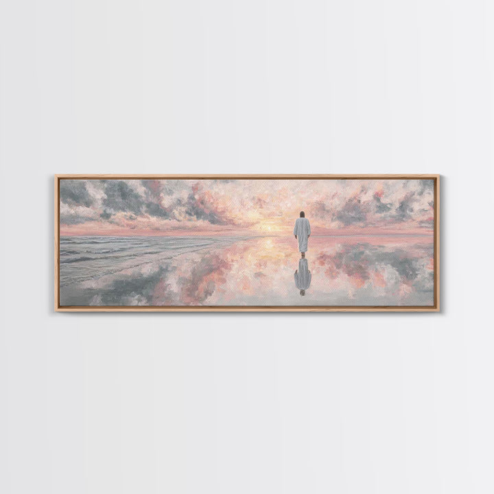 Dawn Of Mercy | Framed Canvas Print | Panoramic Painting | Christian Art | Jesus Painting | Christian Art Canvas | Large Christian Art