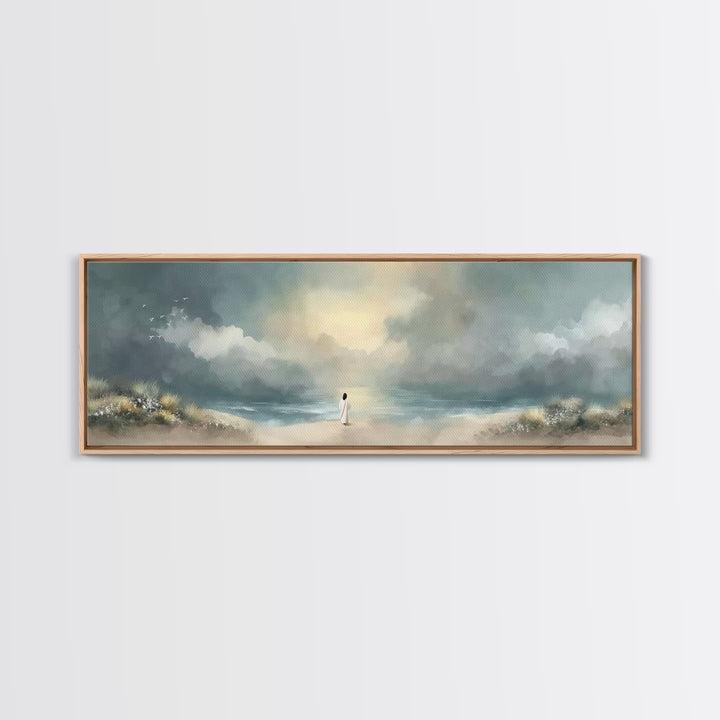 Steps Of Grace | Framed Canvas Print | Panoramic Frame | Christian Art Canvas | Christian Wall Art | Modern Christian Painting | Jesus Art
