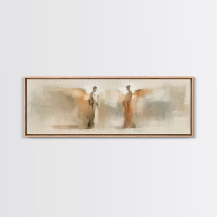 Seraphic Vision Soft | Framed Canvas Print | Christian Art | Christian Canvas Art | Panoramic Painting | Christmas Art | Christian Christma