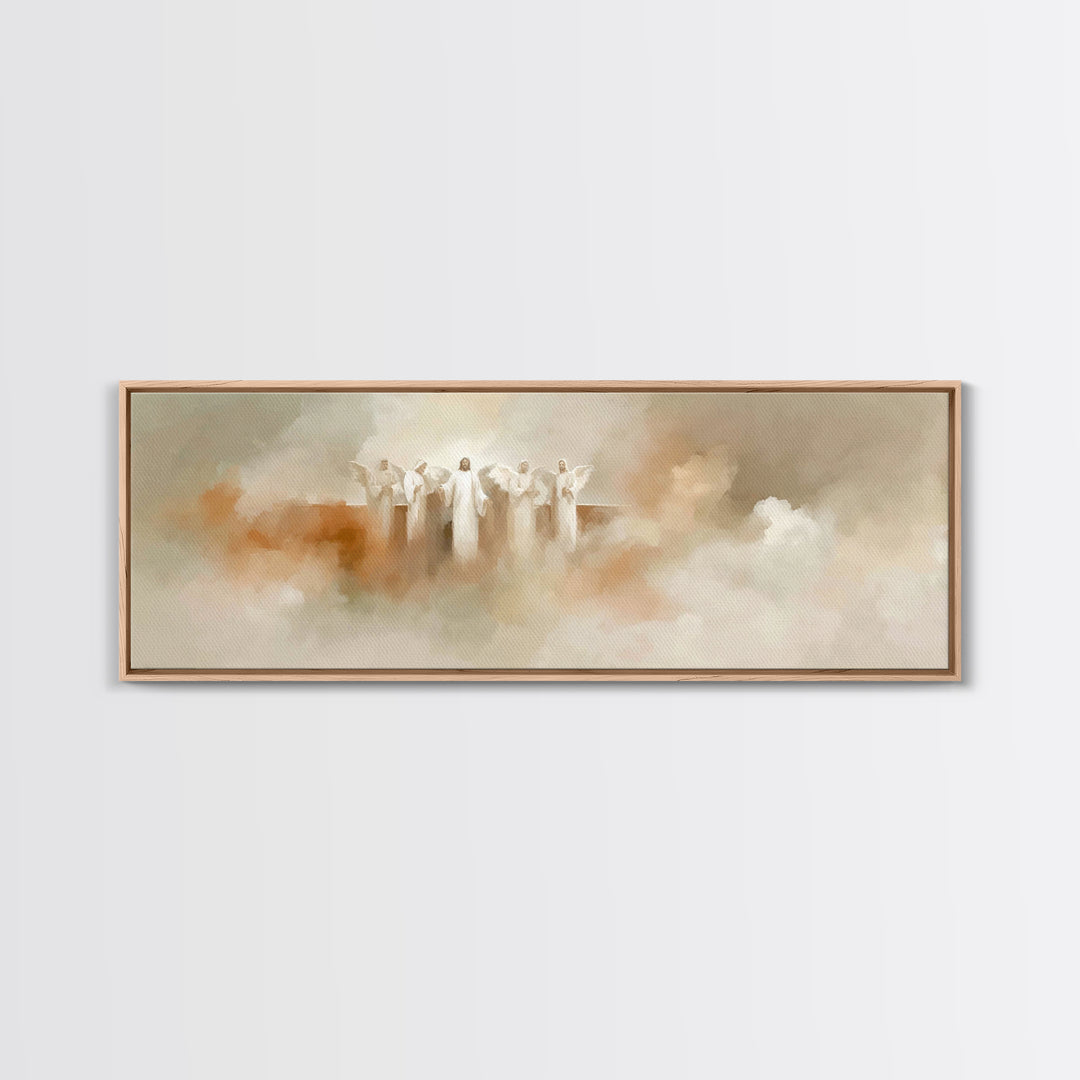 Ascension Glory Host | Framed Canvas Print | Panoramic Wall Art | Christian Art | Christian Painting | Christian Art Canvas | Christmas Art
