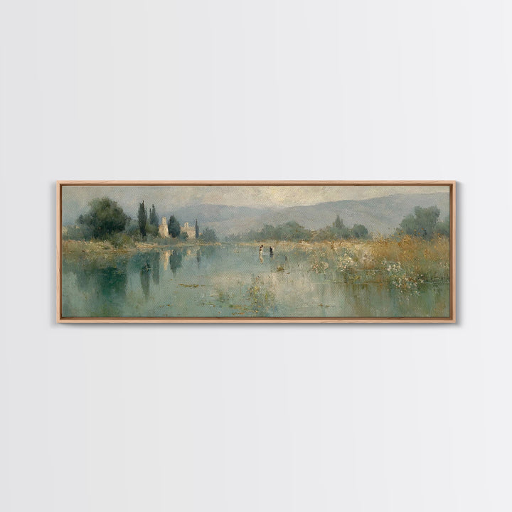 Blessed Communion, Framed Canvas Print, Christian Wall Art, Jesus Painting, Panoramic Painting, Christian Decor For Home, Christmas Art Wor