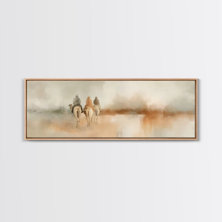 Journey Of Faith – Framed Canvas Print – Christian Decor – Panoramic Painting – Christmas Wall Art – Christian Art – Christmas Canvas Wall