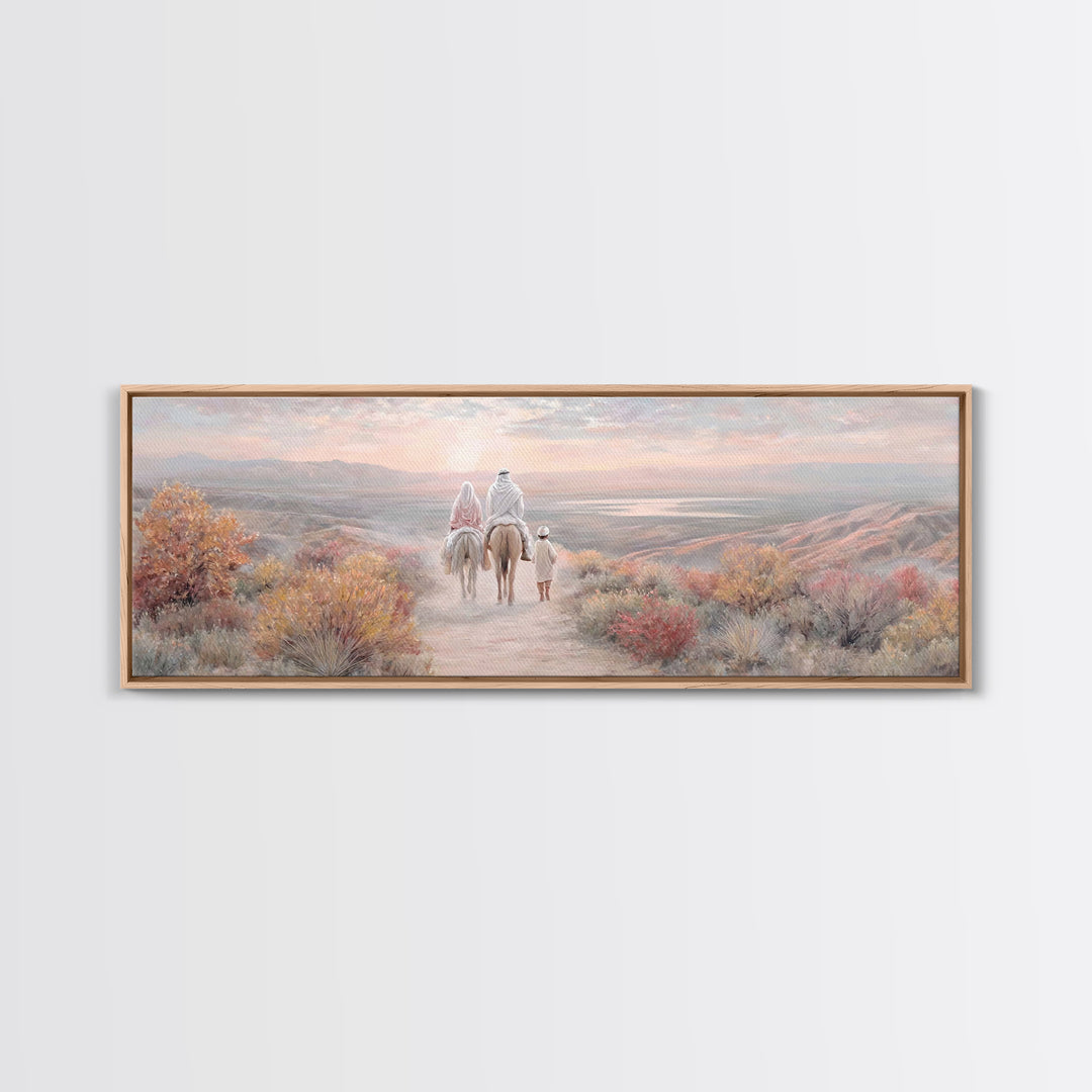 Dawn Of Hope | Framed Canvas Print | Christian Art | Panoramic Art | Christmas Art | Christian Christmas Decorations | Christian Wall Art