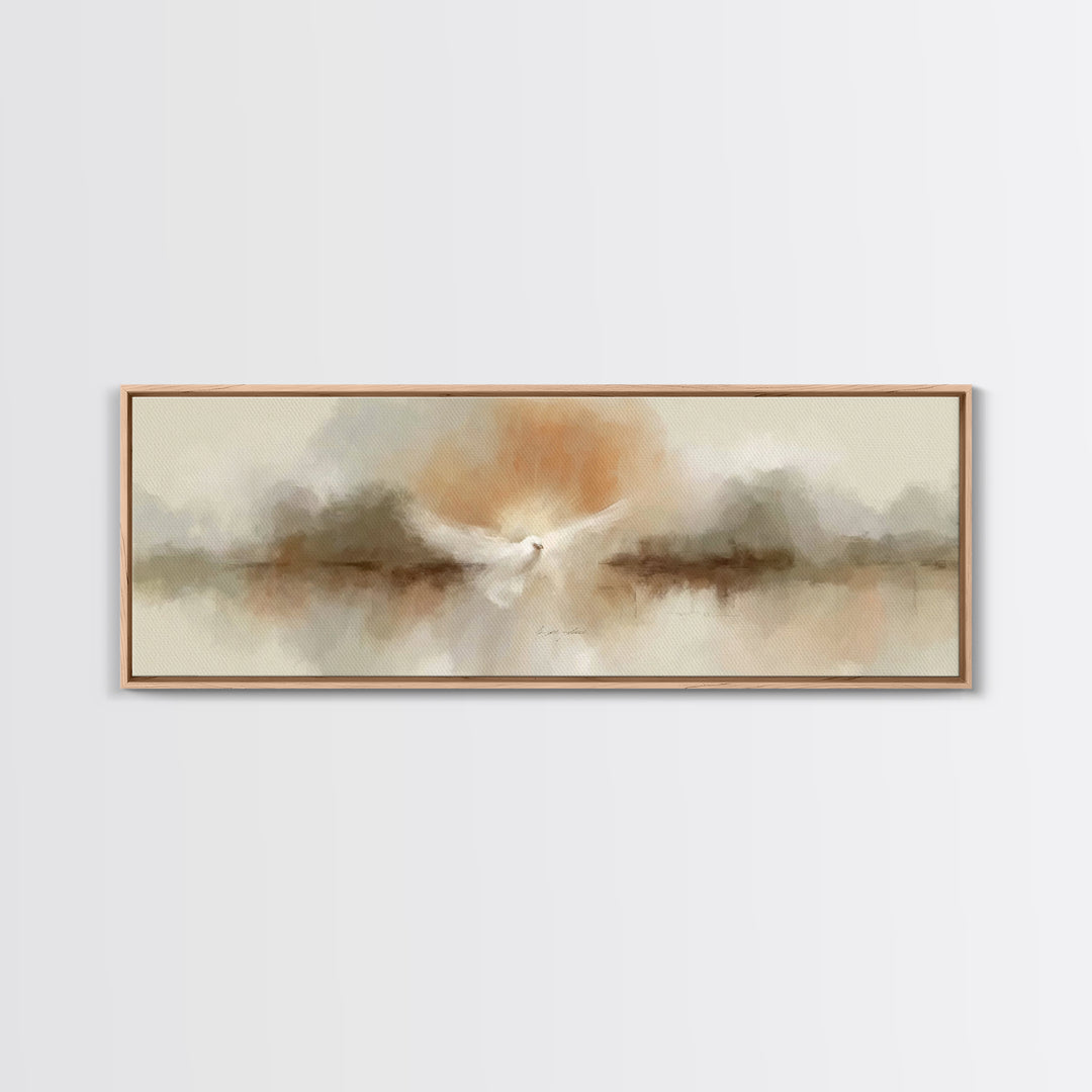 Majestic Spirit Rise | Framed Canvas Print | Christian Wall Art | Panoramic Art | Christian Art Canvas | Christian Gift | Christmas Art