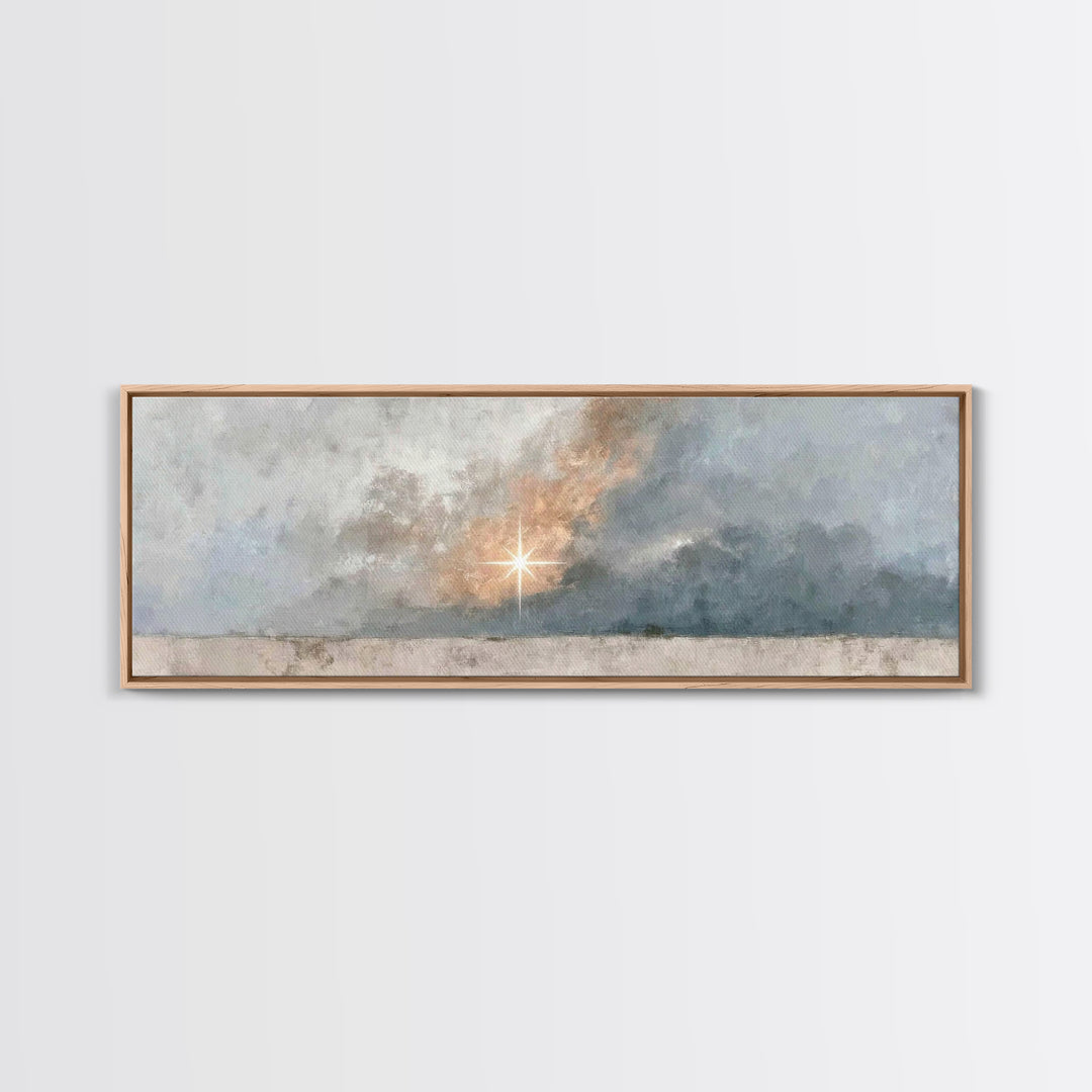 Sacred Ascension – Framed Canvas Print – Christian Art Canvas – Panoramic Wall Art – Jesus Painting – Christian Wall Art – Christian Christ