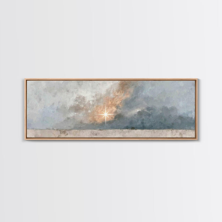 Sacred Ascension – Framed Canvas Print – Christian Art Canvas – Panoramic Wall Art – Jesus Painting – Christian Wall Art – Christian Christ