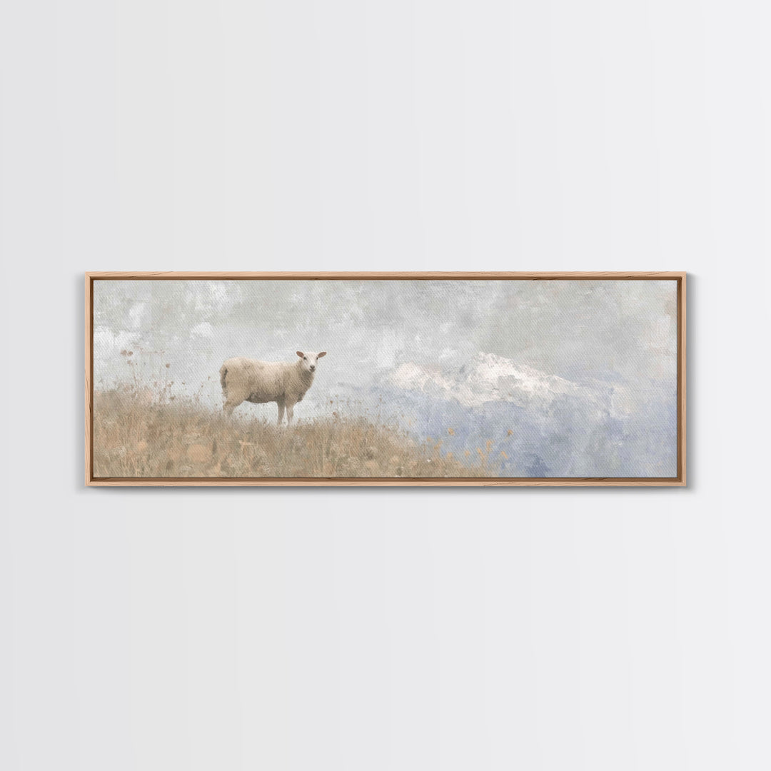 Shepherd’s Hope – Framed Canvas Print – Christian Wall Art – Christian Art Canvas – Panoramic Painting – Christian Decor – Christian Gift