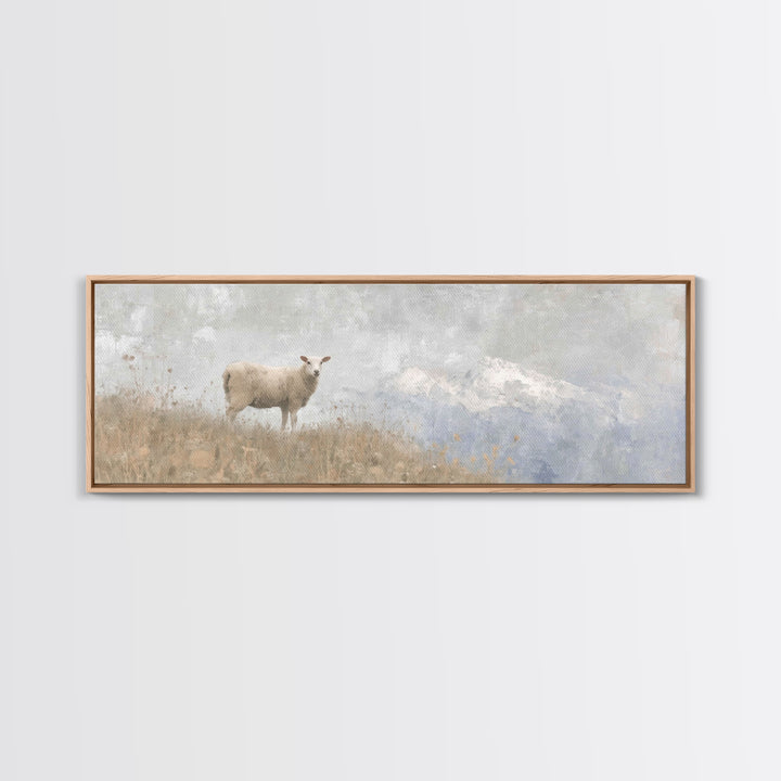Shepherd’s Hope – Framed Canvas Print – Christian Wall Art – Christian Art Canvas – Panoramic Painting – Christian Decor – Christian Gift