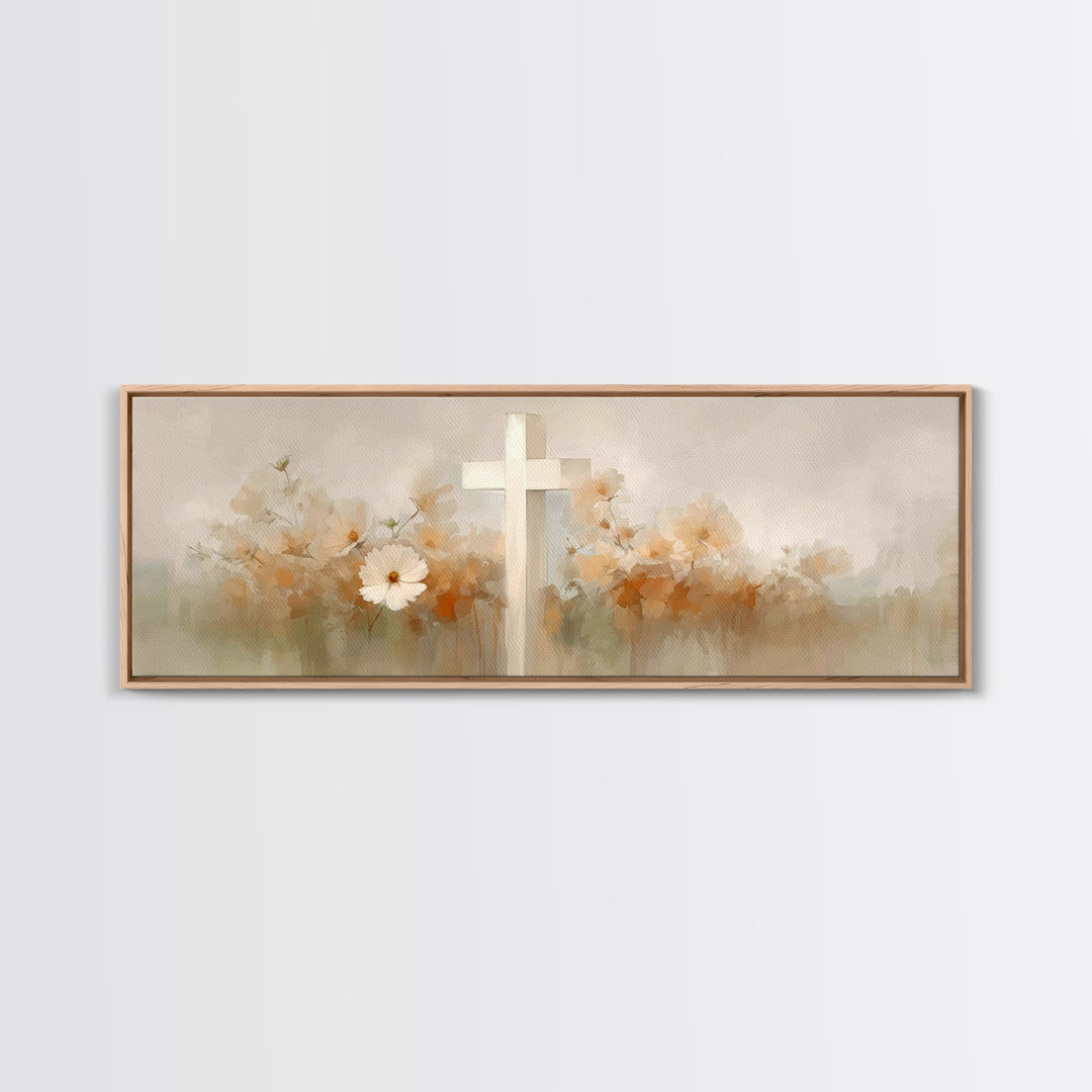 Blooming Hope, Framed Canvas Print, Christian Art Canvas, Christian Wall Art, Panoramic Print, Christian Art, Christian Gift