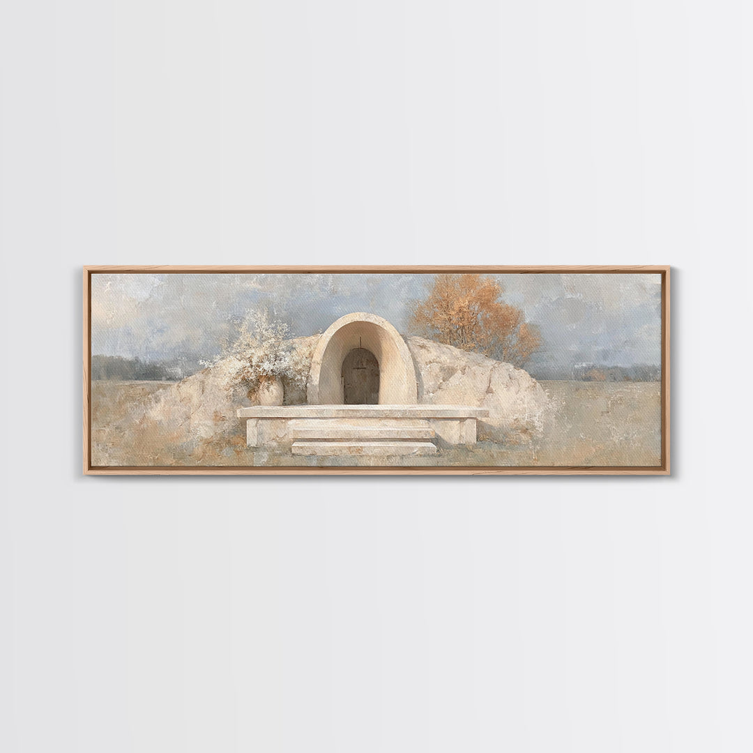 Risen Dawn | Framed Canvas Print | Christian Wall Art | Christian Art Canvas | Panoramic Art | Christian Art | Christian Gift