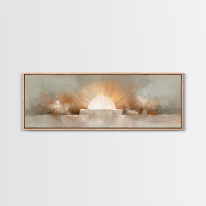 Stone Of Glory – Framed Canvas Print – Christian Wall Art – Christian Art Canvas – Panoramic Painting – Christian Art – Christian Gift