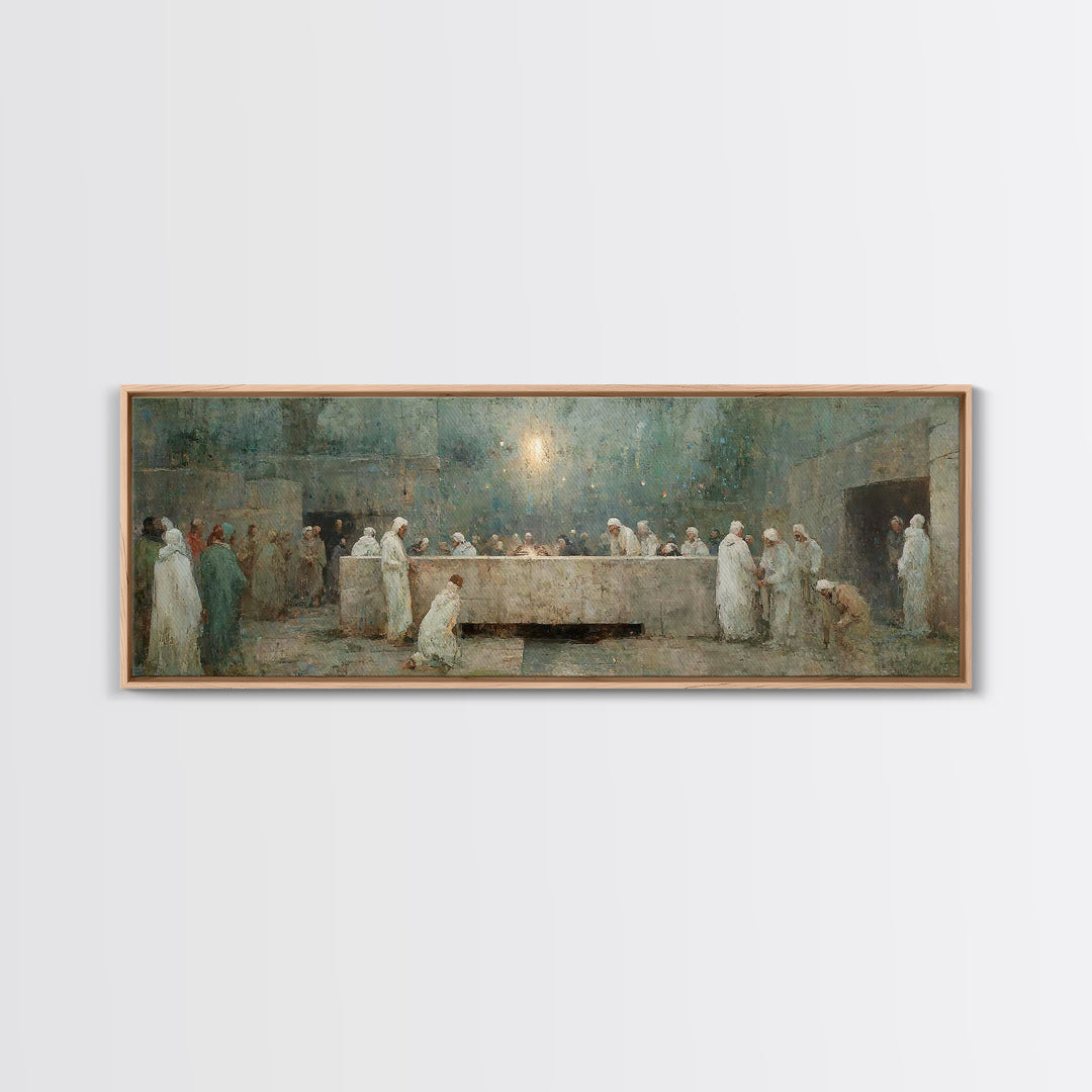 Tomb Of Light, Framed Canvas Print, Christian Art Canvas, Christian Wall Art, Panoramic Art, Christian Art, Christian Gift