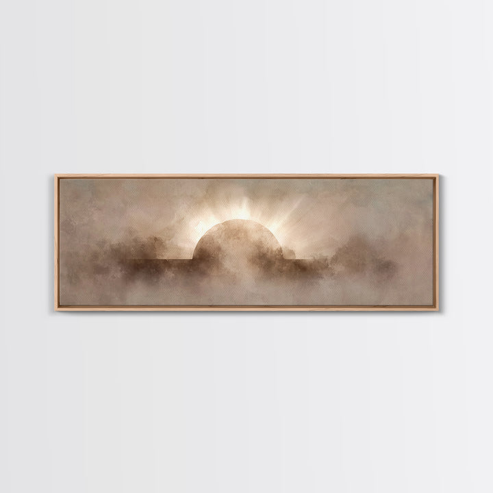 He Is Risen – Framed Canvas Print – Christian Wall Art – Christian Art Canvas – Panoramic Print – Christian Art – Christian Gift