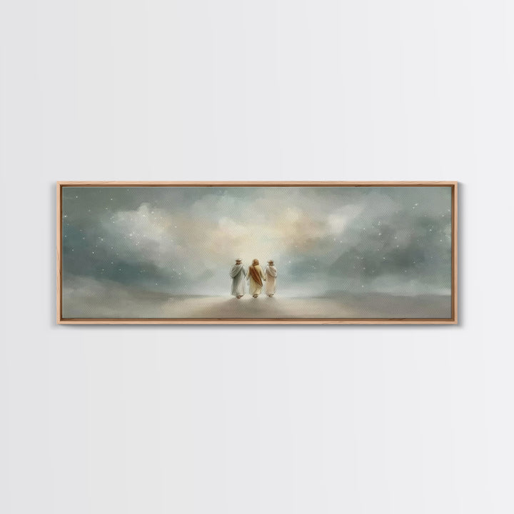Guided By Glory | Framed Canvas Print | Christian Wall Art | Christian Art Canvas | Panoramic Art | Christian Art Gift | Christmas Wall Art