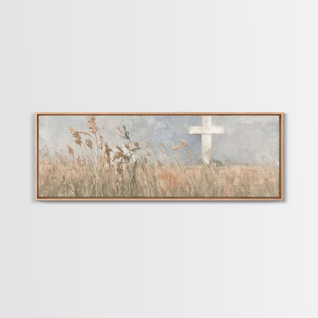 Harvest Of Faith, Framed Canvas Print, Christian Art Canvas, Christian Wall Art, Panoramic Print, Christian Decorations