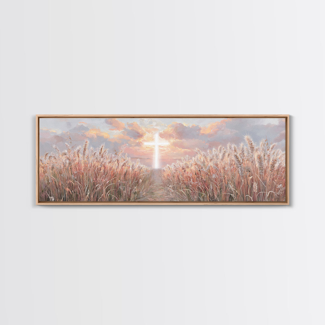 Cross Of Renewal – Framed Canvas Print – Christian Art Canvas – Christian Wall Art – Panoramic Wall Art – Christian Art