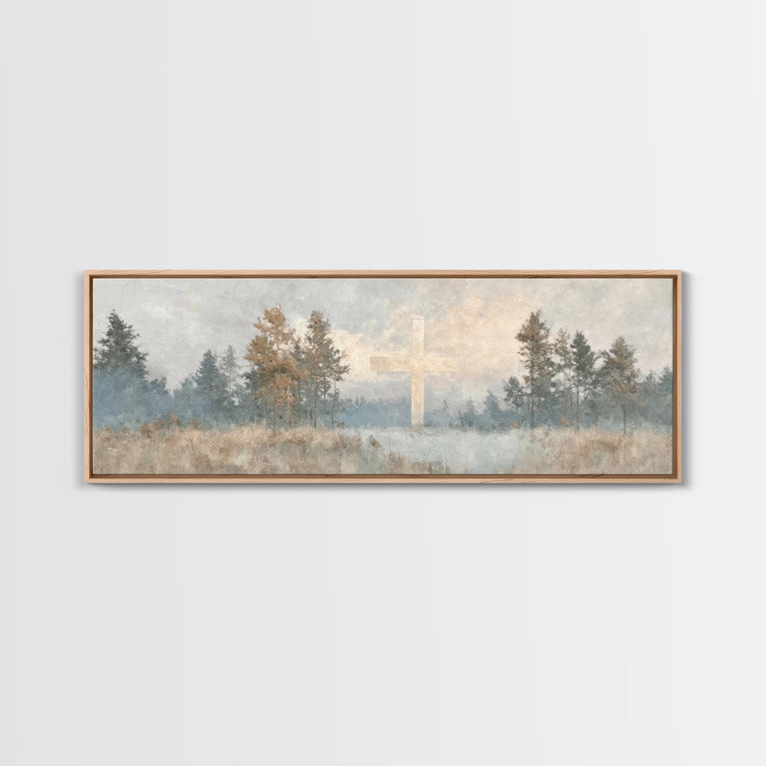 Forest Of Salvation | Framed Canvas Print | Panoramic Wall Art | Christian Art Canvas | Christian Painting | Christian Decor | Christian Ar