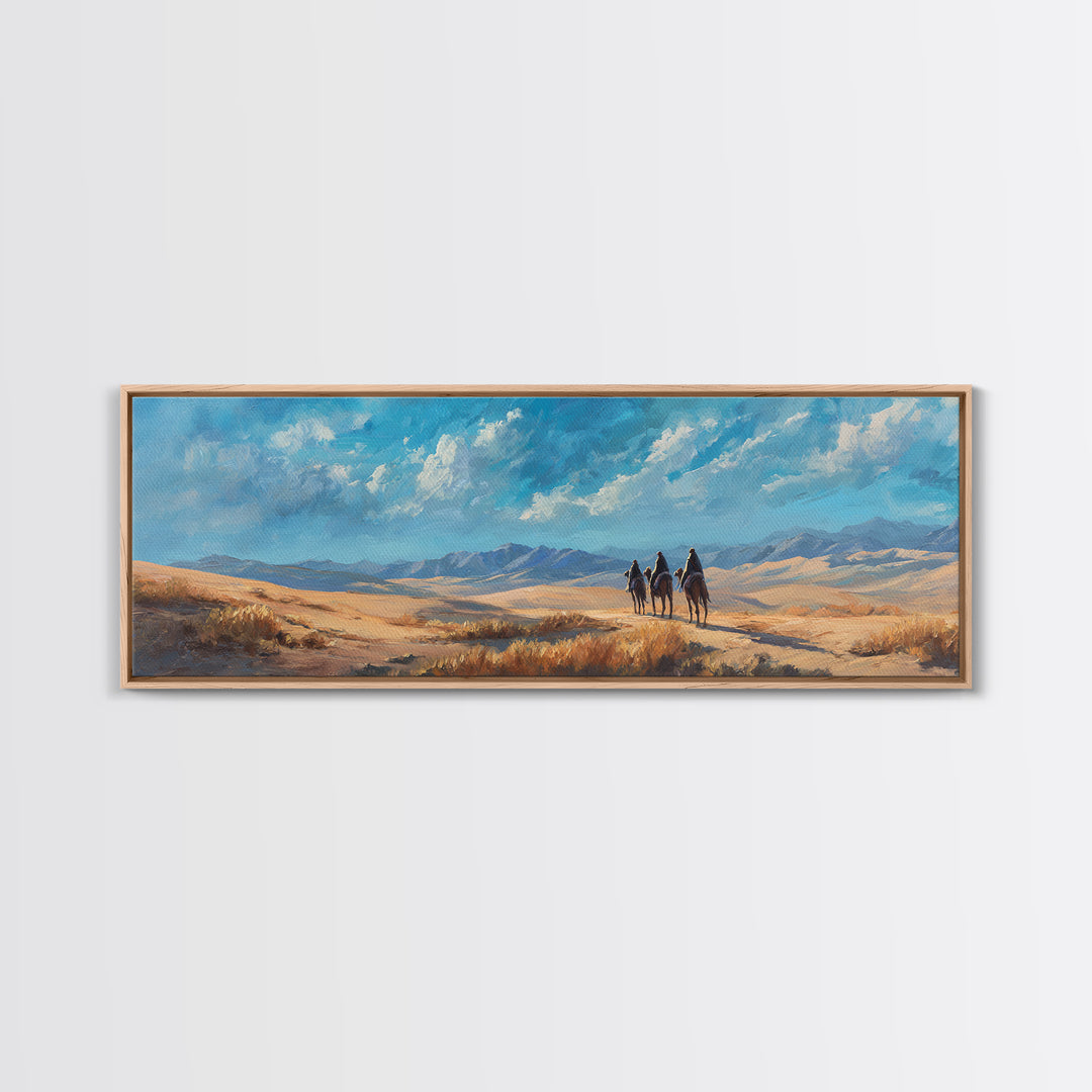 Holy Caravan – Framed Canvas Print – Christian Art Canvas – Jesus Painting – Panoramic Painting – Christian Wall Art