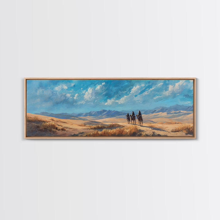 Holy Caravan – Framed Canvas Print – Christian Art Canvas – Jesus Painting – Panoramic Painting – Christian Wall Art