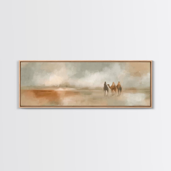 Wandering Saints | Framed Canvas Print | Christian Wall Art | Jesus Painting | Panoramic Art | Christian Art Canvas