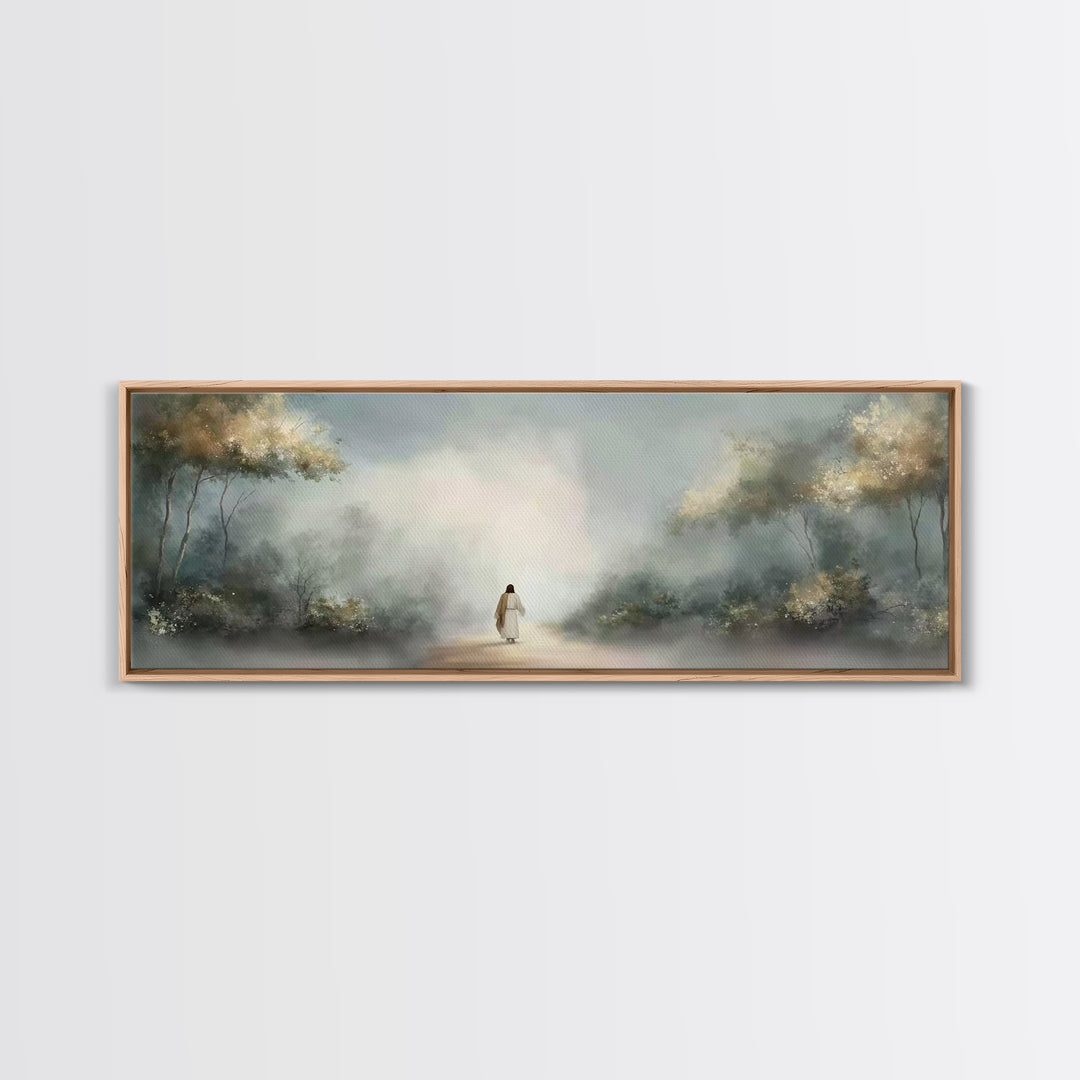 Fields Of Renewal, Framed Canvas Print, Panoramic Art, Christian Art Canvas, Jesus Art Print, Christian Wall Art, Modern Christian Painting