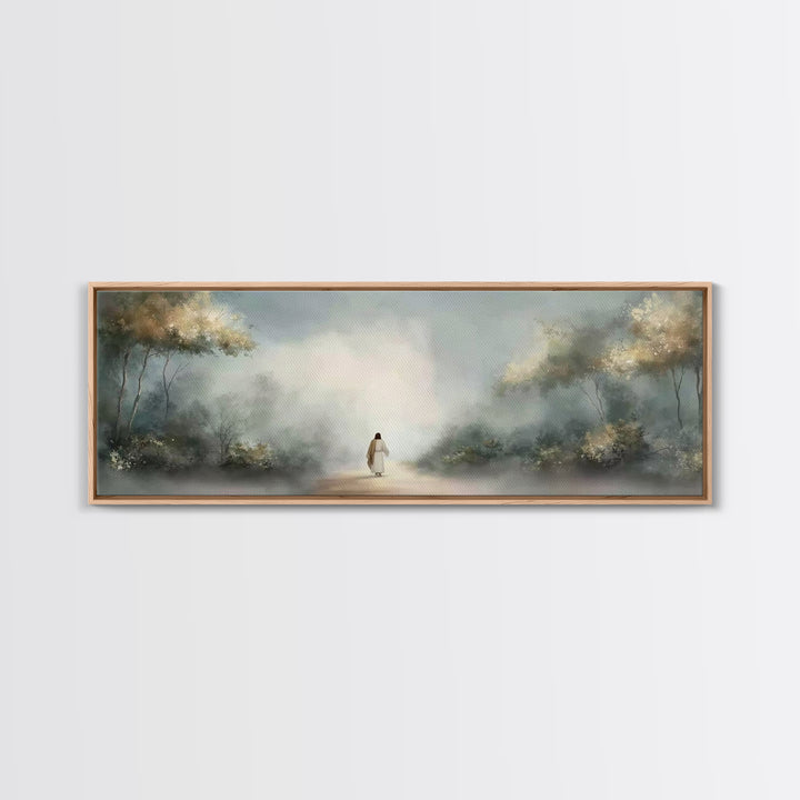 Fields Of Renewal, Framed Canvas Print, Panoramic Art, Christian Art Canvas, Jesus Art Print, Christian Wall Art, Modern Christian Painting