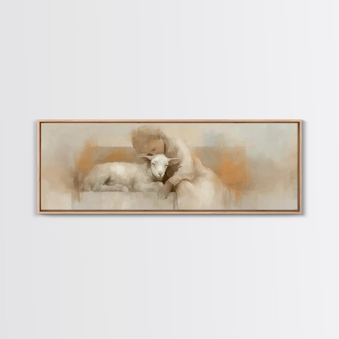 Holy Innocence | Framed Canvas Print | Christian Art | Panoramic Frame | Christian Christmas Art | Framed Christian Art | Christian Paintin
