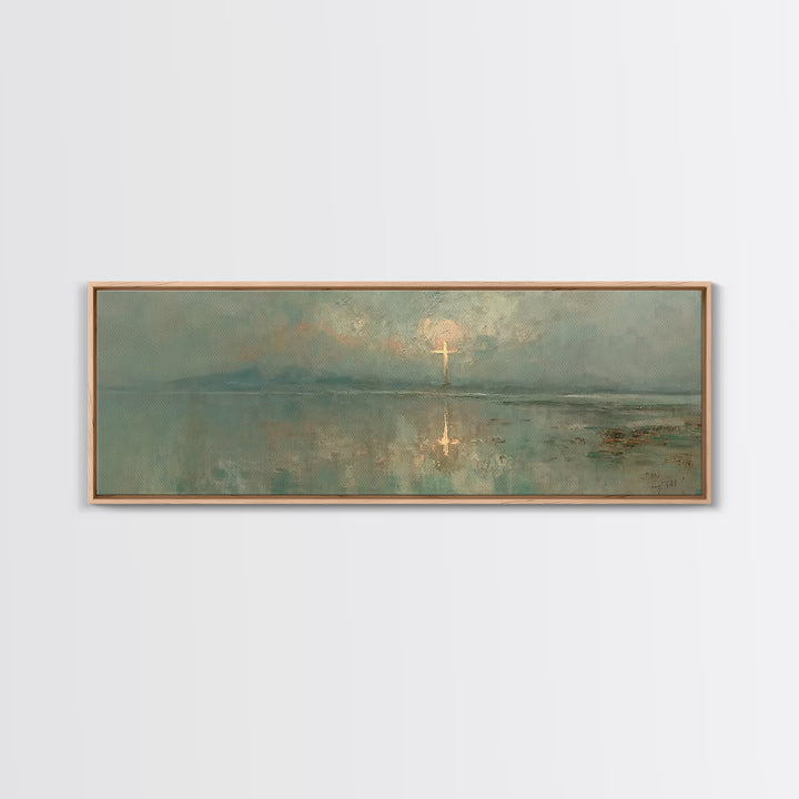 The Eternal Horizon – Framed Canvas Print – Christian Wall Art – Panoramic Art – Christian Art Canvas – Jesus Painting – Christian Christma