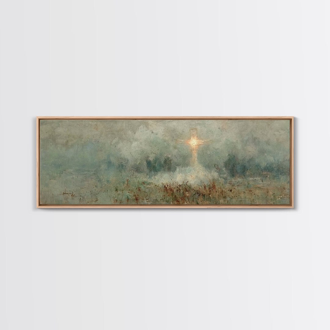 Radiant Salvation – Framed Canvas Print – Christian Wall Art – Christian Art Canvas – Jesus Painting – Christian Christmas Art – Panoramic