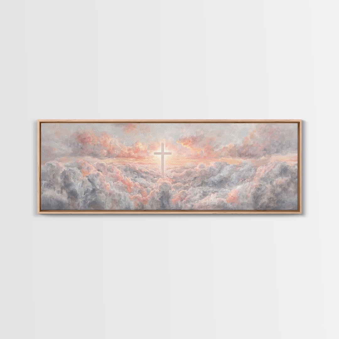 Dawn Of Renewal | Framed Canvas Print | Christian Wall Art | Christian Art Canvas | Christian Painting | Christmas Art Prints | Panoramic P