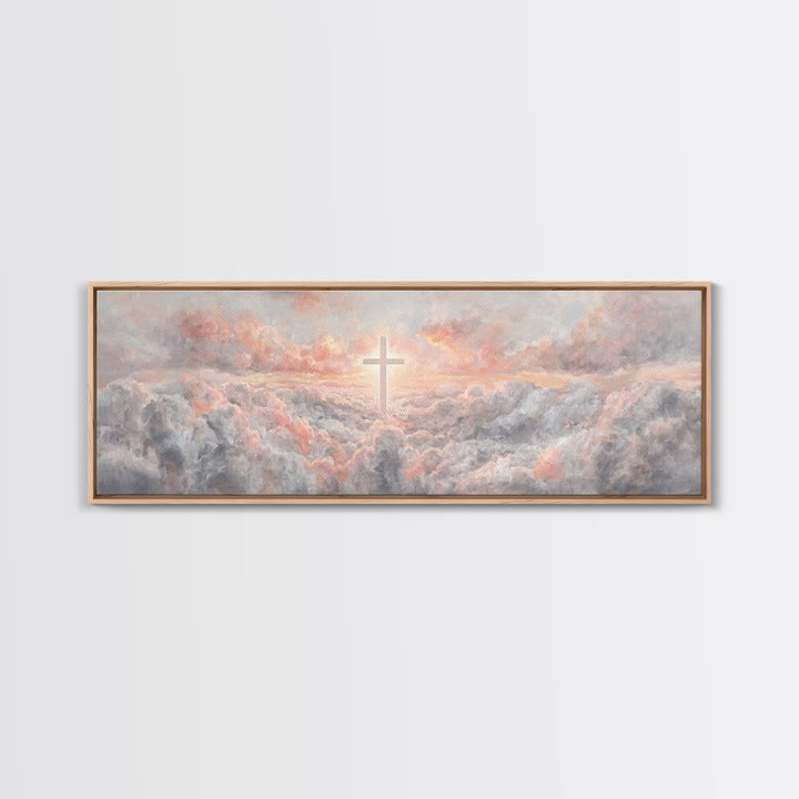 Dawn Of Renewal | Framed Canvas Print | Christian Wall Art | Christian Art Canvas | Christian Painting | Christmas Art Prints | Panoramic P
