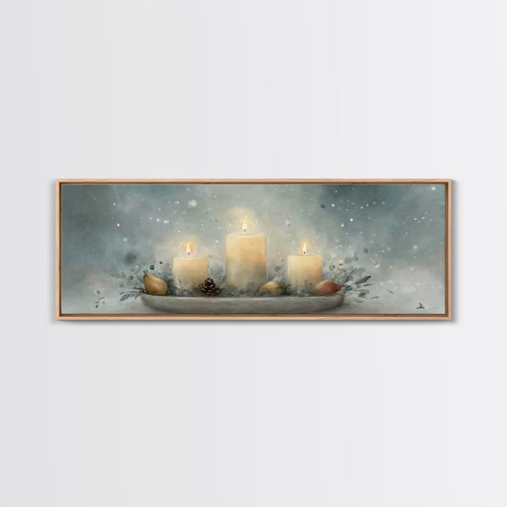 Advent Peace, Framed Canvas Print, Christian Christmas Art, Panoramic Painting, Christian Art Canvas, Christian Wall Art