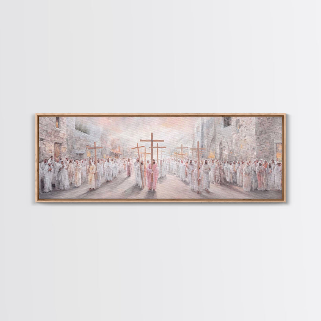 Way Of The Faithful – Framed Canvas Print – Christian Wall Art – Panoramic Frame – Christian Art Canvas – Modern Christian Art – Christian