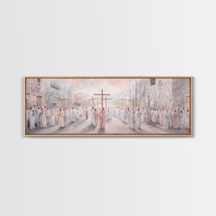 Way Of The Faithful – Framed Canvas Print – Christian Wall Art – Panoramic Frame – Christian Art Canvas – Modern Christian Art – Christian