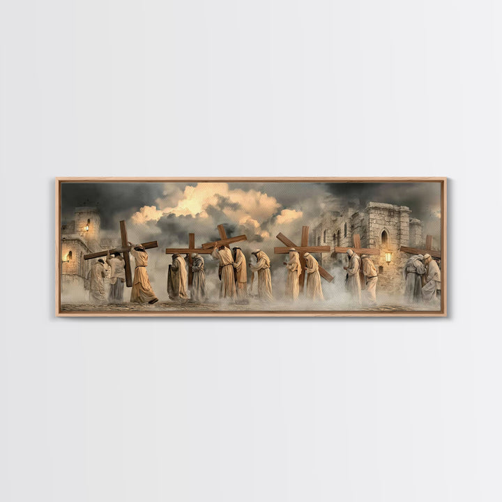 Path Of Mercy | Framed Canvas Print | Christian Art Print | Christian Wall Art | Panoramic Print | Large Christian Art