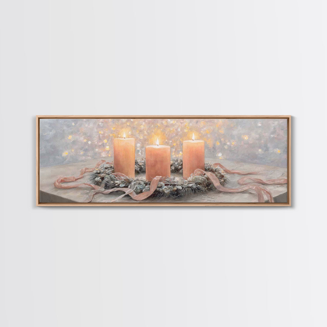 Winter Devotion – Framed Canvas Print – Christian Art Canvas – Panoramic Art – Christian Christmas Art – Christian Wall Art