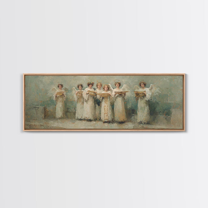 Celestial Offering, Framed Canvas Print, Christian Art Canvas, Panoramic Wall Art, Christian Wall Art, Unique Christian Art