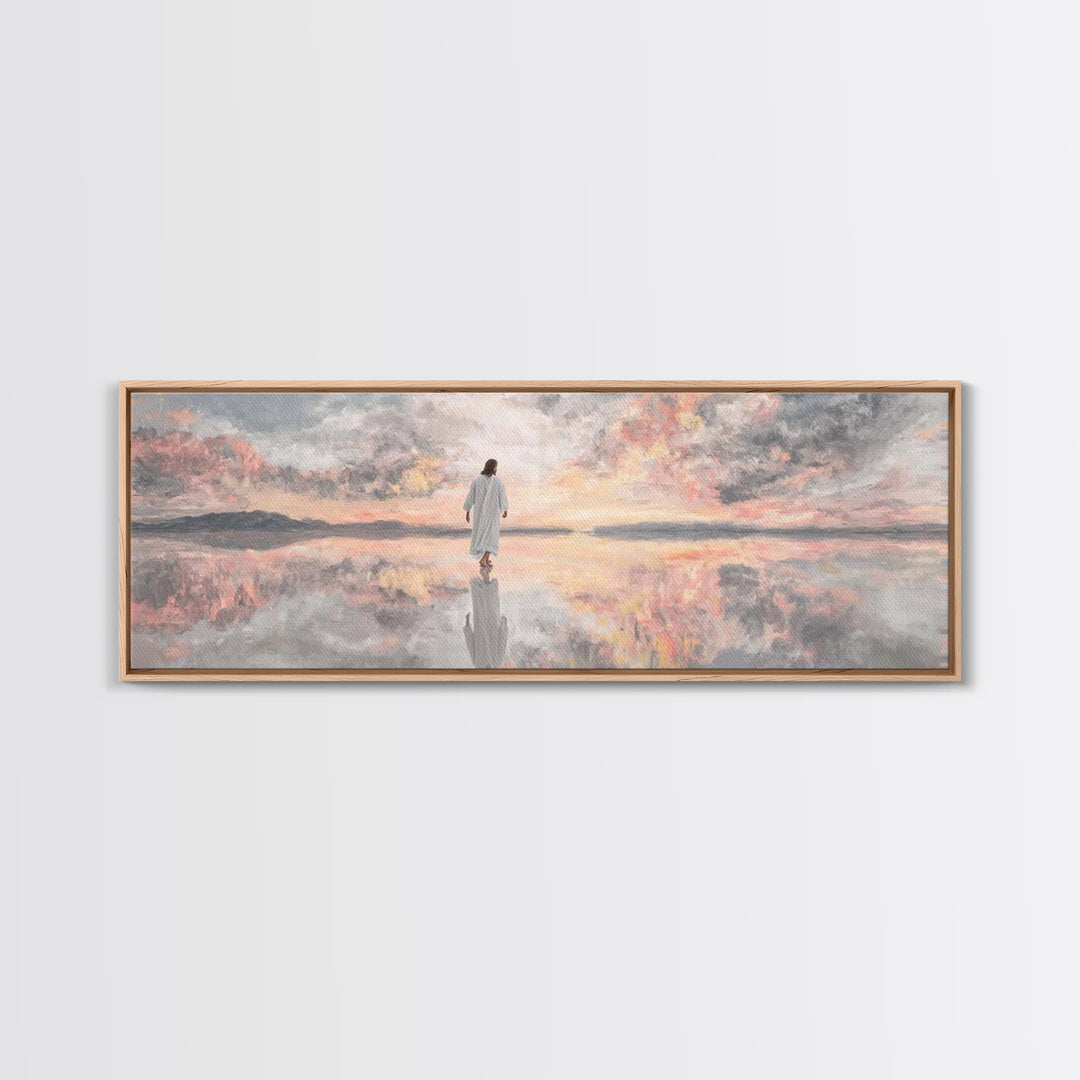 Dawn Of Hope | Framed Canvas Print | Christian Wall Art | Christian Art Canvas | Panoramic Art | Modern Christian Painting