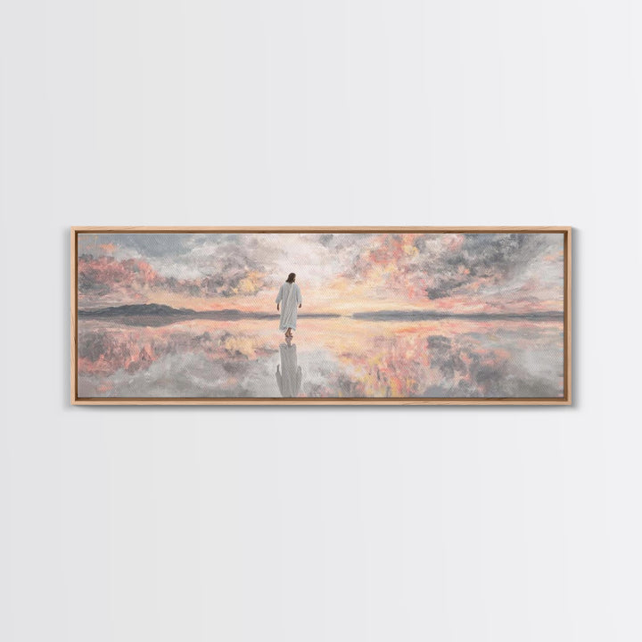 Dawn Of Hope | Framed Canvas Print | Christian Wall Art | Christian Art Canvas | Panoramic Art | Modern Christian Painting