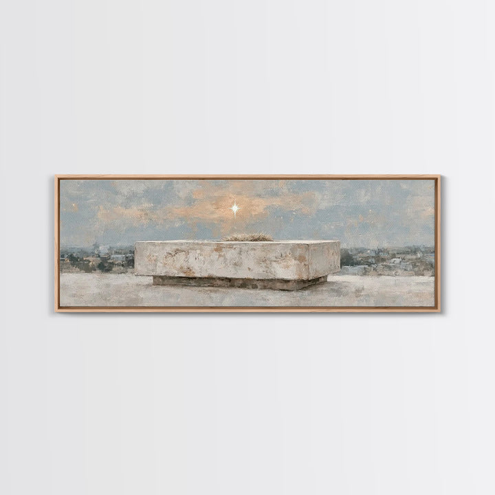Star of Bethlehem Hope – Framed Canvas Print – Panoramic Art – Christian Wall Art – Christmas Art – Christian Art Canvas – Christian Christ