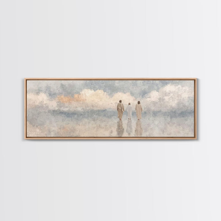 Heavenly Companions | Framed Canvas Print | Christian Art | Christian Art Canvas | Large Christian Painting | Panoramic Frame | Christian W