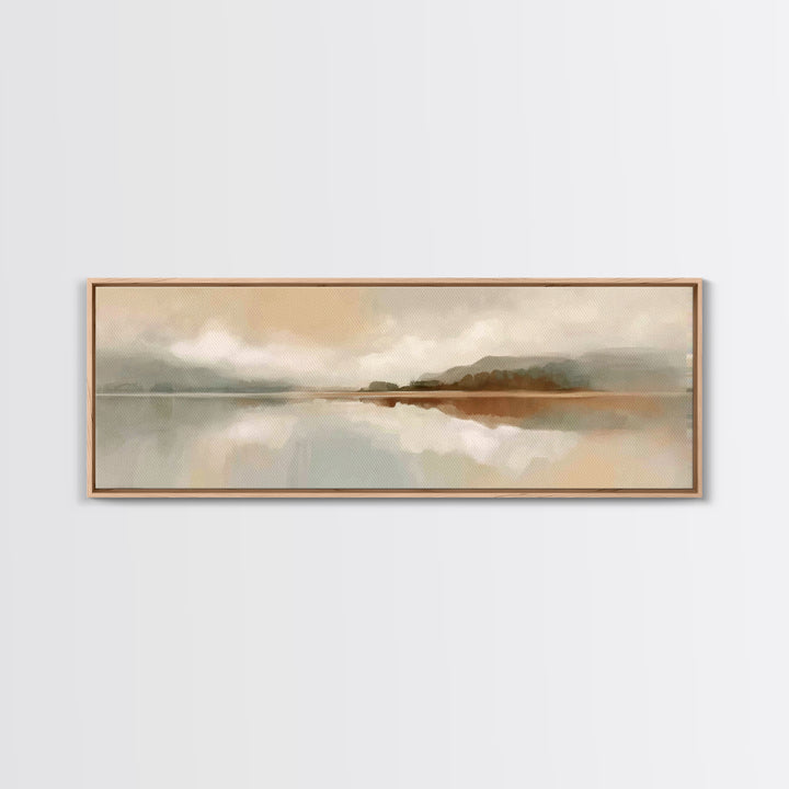 Soft Valley Grace | Framed Canvas Print | Christian Art Work | Panoramic Art | Christian Wall Art | Christian Art Gift | Modern Christian A