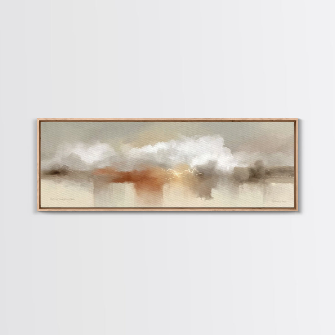 Storm Of Glory | Framed Canvas Print | Christian Art Canvas | Panoramic Painting | Christian Wall Art | Modern Christian Art | Christian Gi