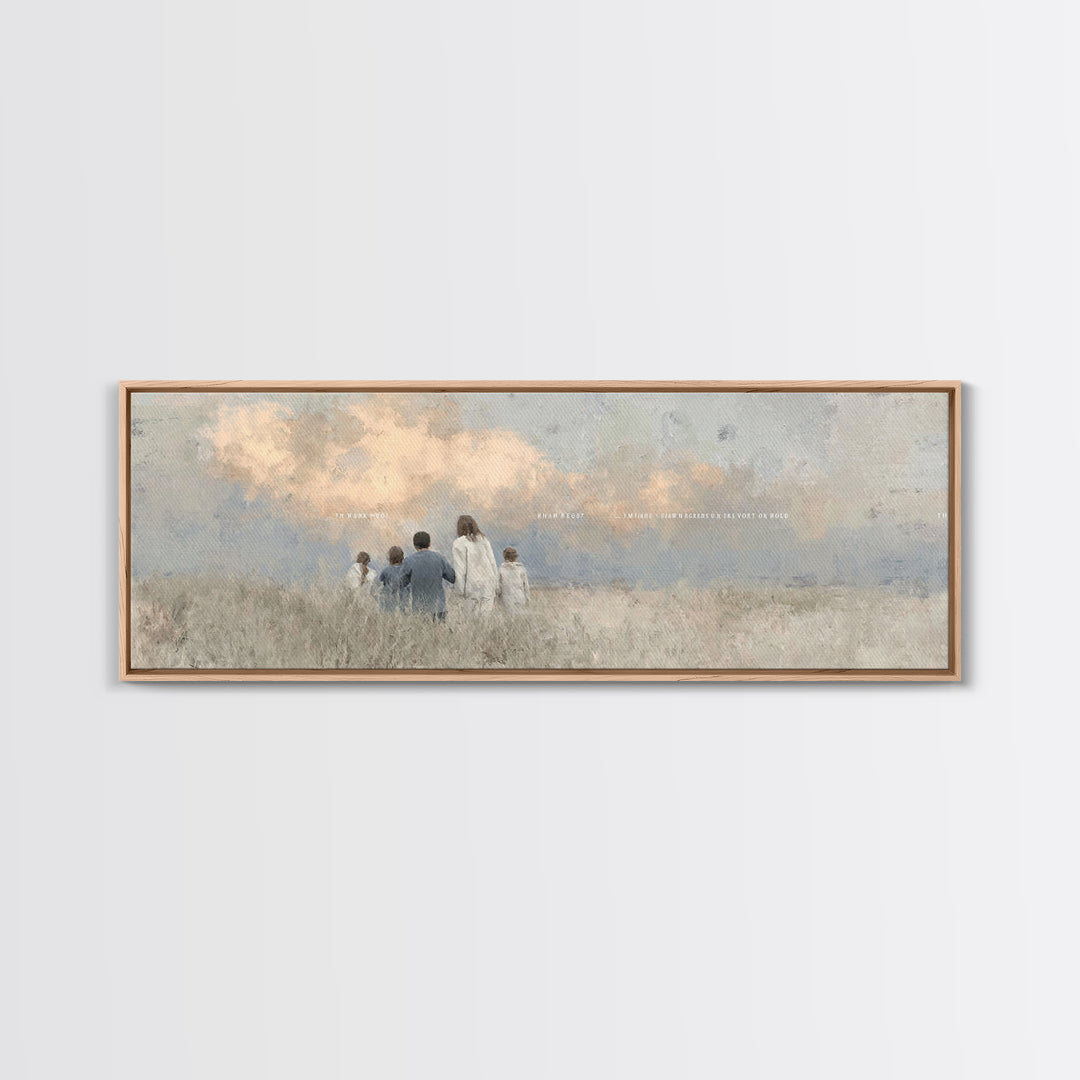 Promise Of Gathering, Framed Canvas Print, Christian Painting, Panoramic Frame, Christian Art Canvas, Christian Wall Art, Christian Christm