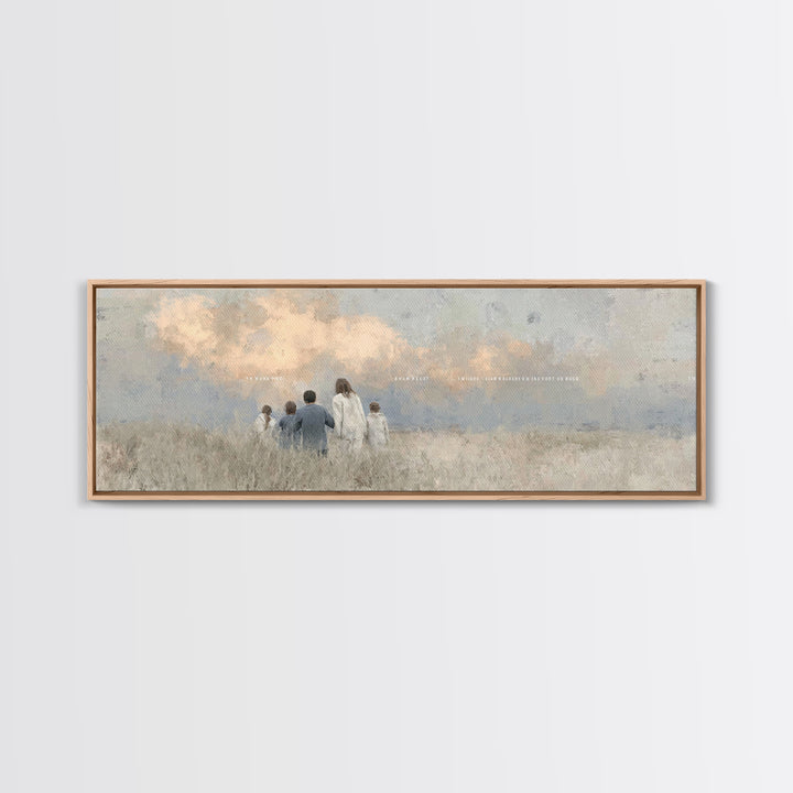 Promise Of Gathering, Framed Canvas Print, Christian Painting, Panoramic Frame, Christian Art Canvas, Christian Wall Art, Christian Christm